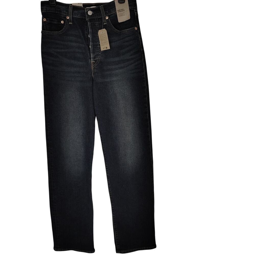 Levi’s Ribcage Straight Jeans Dark Wash Women’s 28x32 – High Rise Premium Denim
